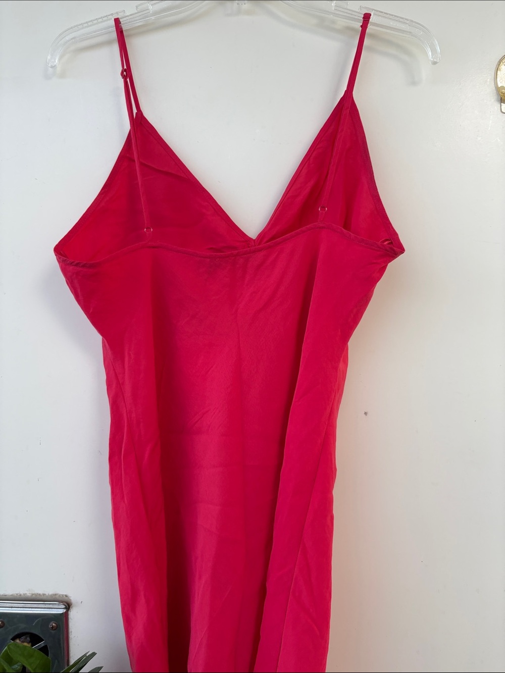Zara Hot Pink Ruched V-Neck Cami Dress - Picture 7 of 9
